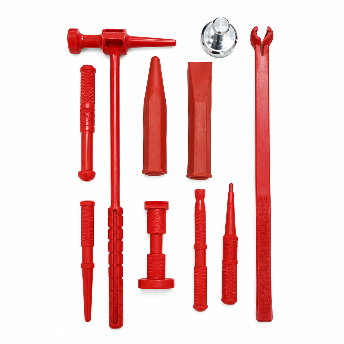 11361 - Set Plastik PDR Göçük Düzeltme Çekiç Ve Uç Takımı  10 Prç