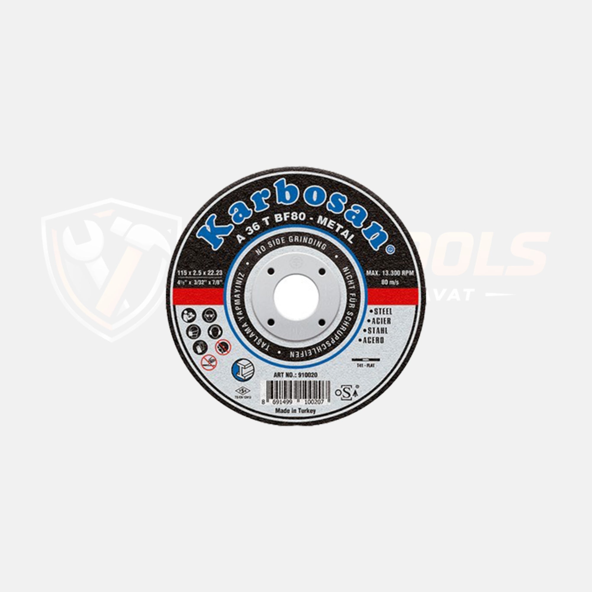 ⁠Karbosan Metal Kesme Diski 115 x 3,0 x 22,23 mm (Küçük Taşlama)