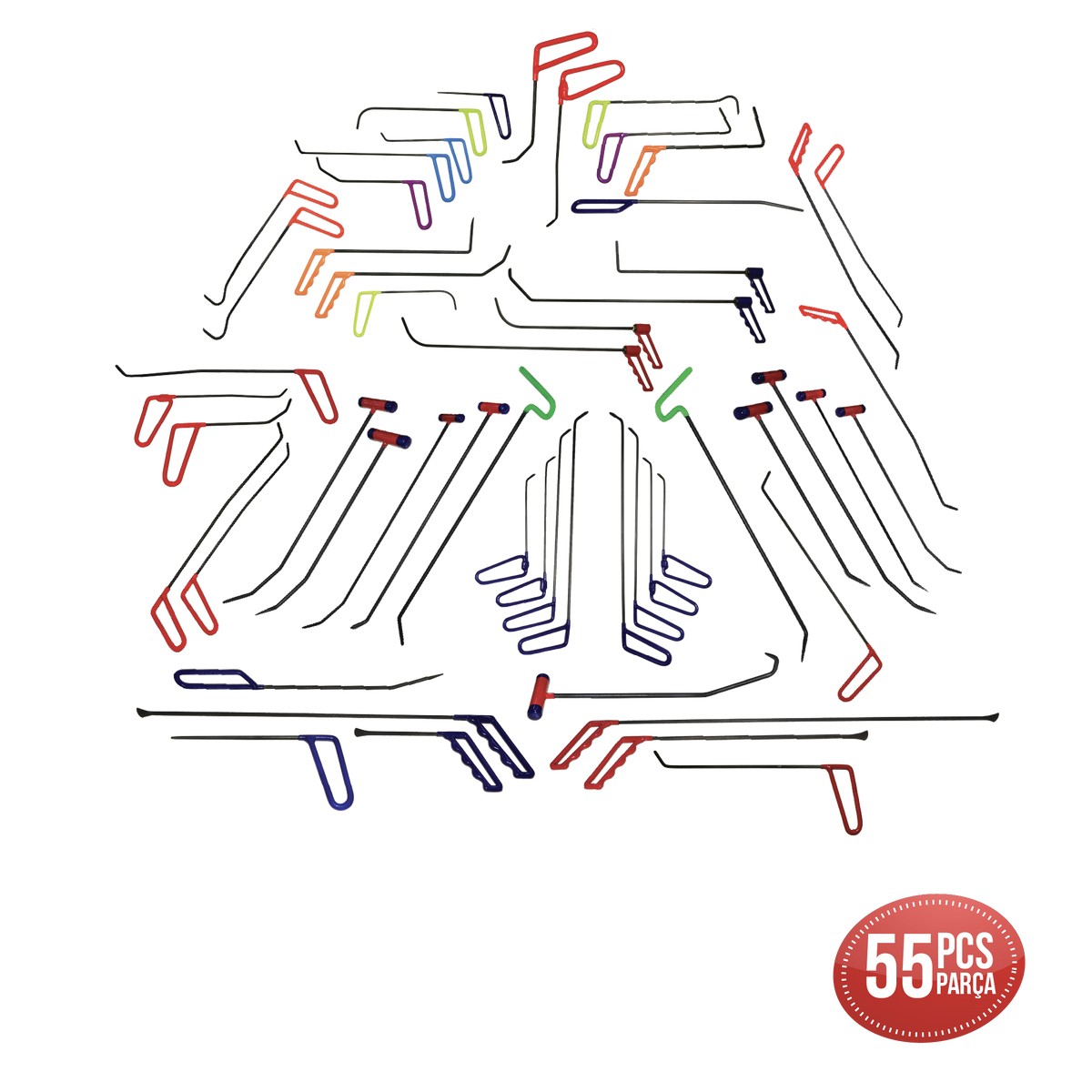 Set PDR Çubuk Boyasız Göçük Düzeltme 55 Parça