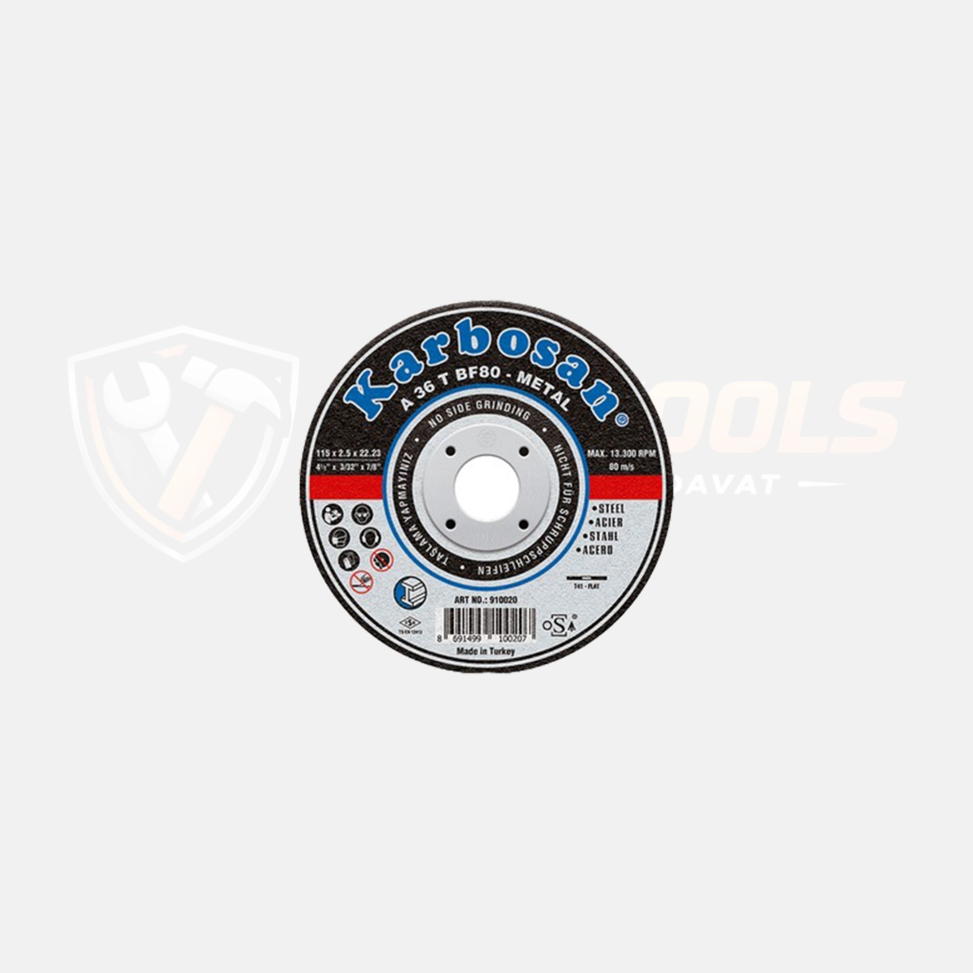Karbosan Metal Kesme Diski Ölçü: 115 x 3,0 x 22,23 mm  10 adet