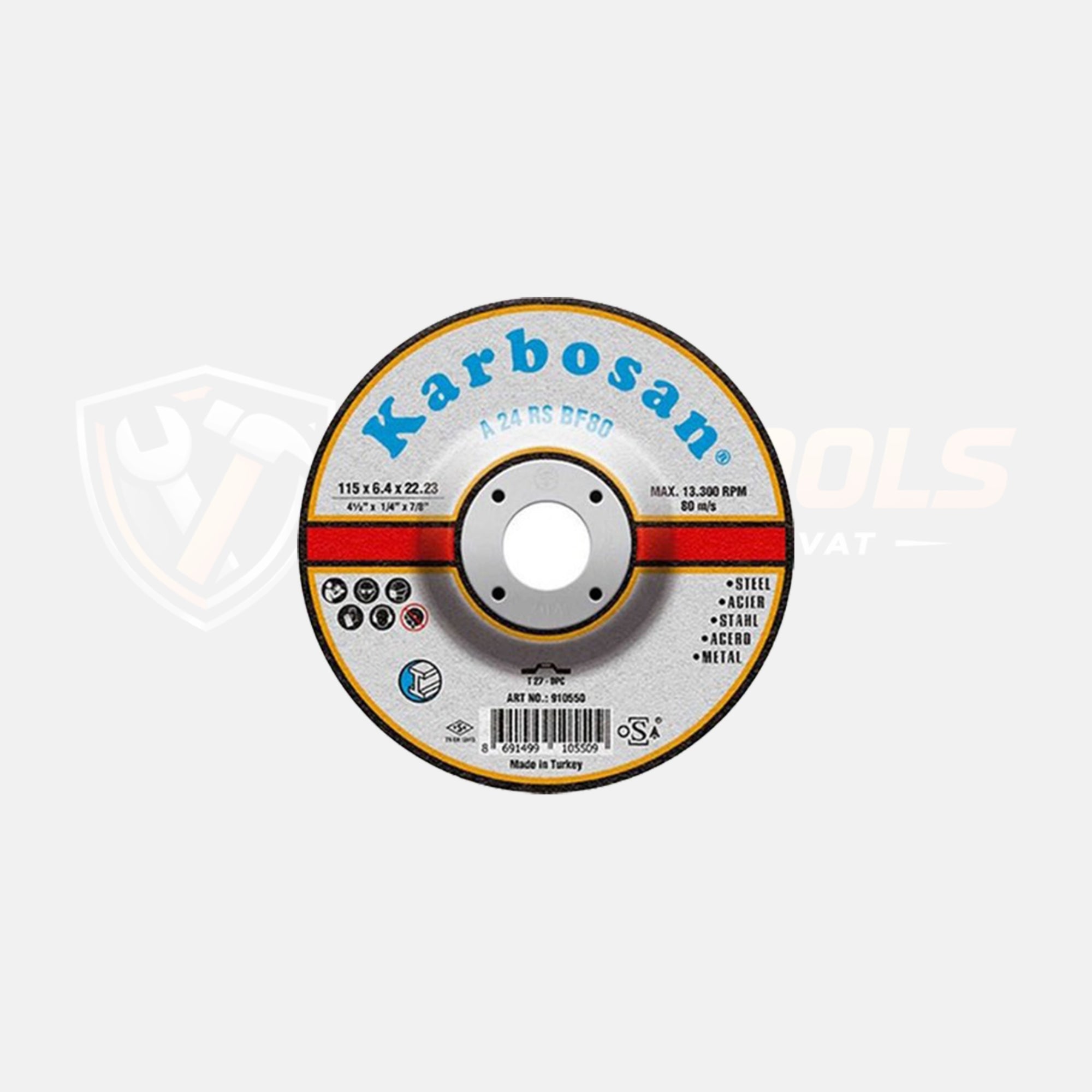 Karbosan Metal Taşlama Diski Ölçü: 180 x 6,4 x 22,23 mm