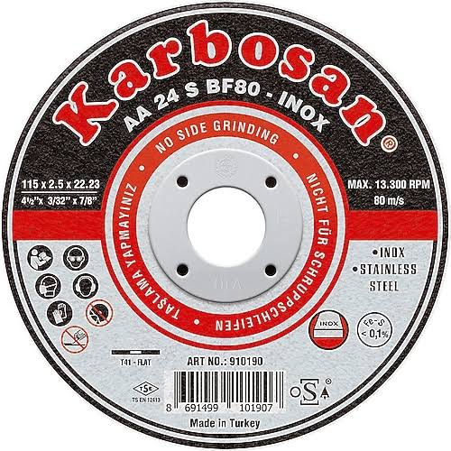 Karbosan Aa 36 R BF80 Metal Kesme Diski Inox 180X1.9X22.23MM 10 Lu Paket